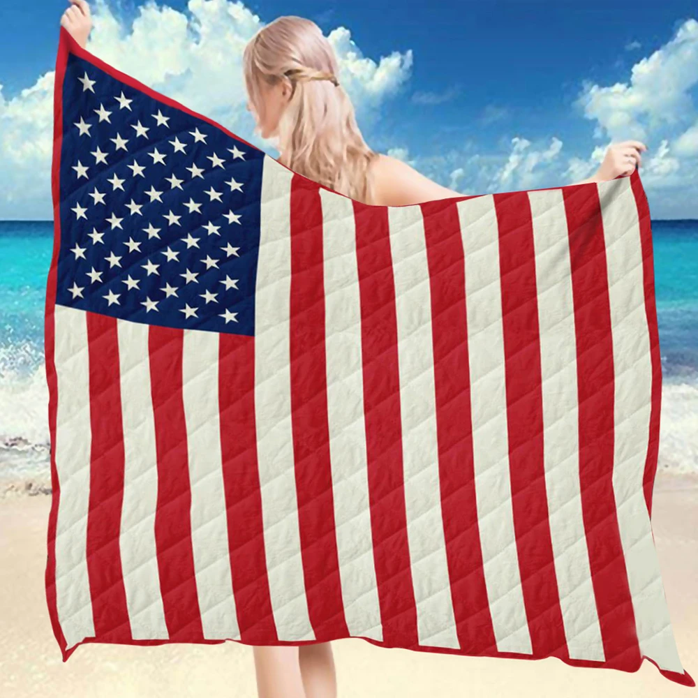 Multi Functional Blanket Soft Sofa Cover Exquisite Flag Bedsheet