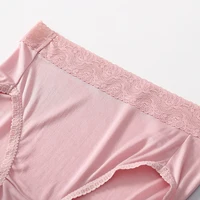 Sous-vêtements pour femmes, slip en soie véritable, culotte Hipster, Sexy, dentelle, grande taille, sans couture, taille moyenne, paquet de 3 M-2XL 4