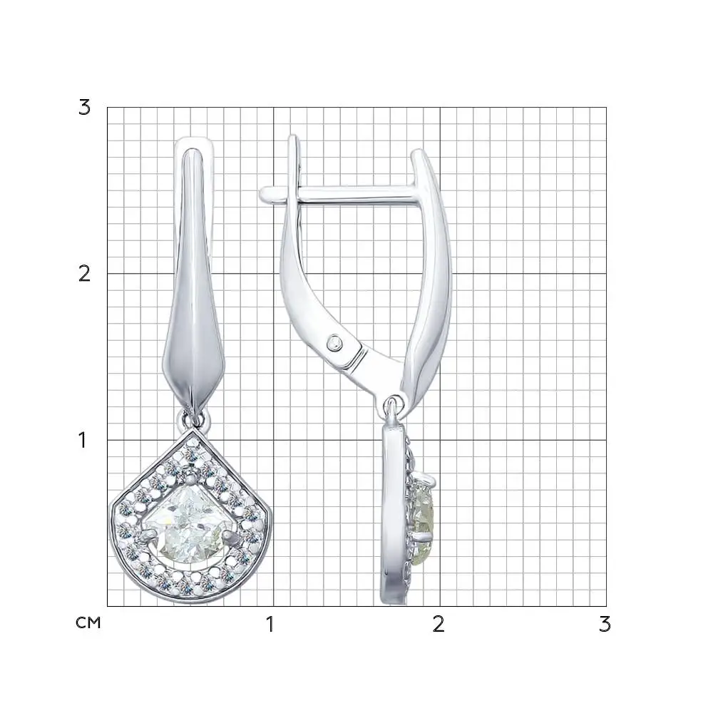 Серьги SOKOLOV из серебра со Swarovski Zirconia