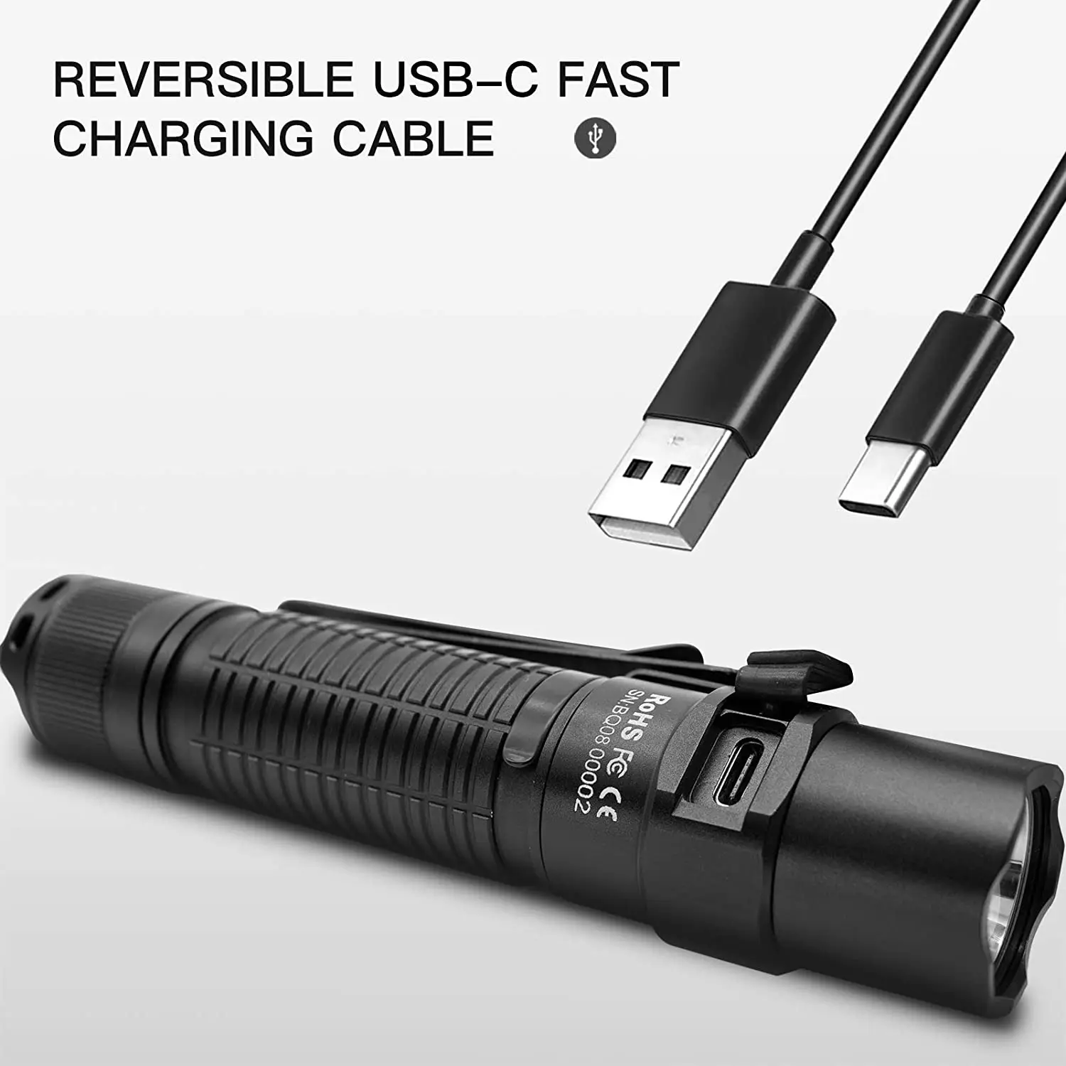 US $68.56 ThruNite TT20 2526 Lumens USB C Rechargeable DualSwitch Handheld Tactical Flashlights with 258 Meters Beam Distance Original