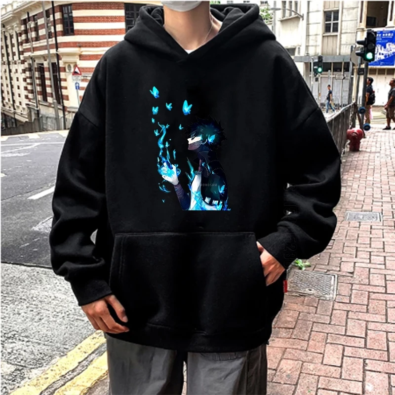 

Harajuku Anime My Hero Academia Printing Hoodies Cartoon Character Dabi Graphic Streetwear Unisex Long Sleeve Men Hoodie