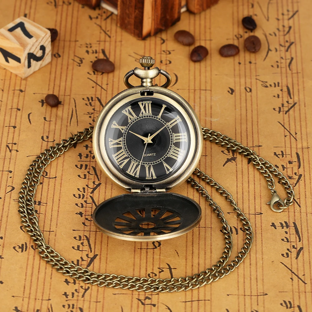 Excellent Hollow Out Case for Male Trendy Pocket Watch for Women Accessory Necklace Alloy Chain Pendant 5