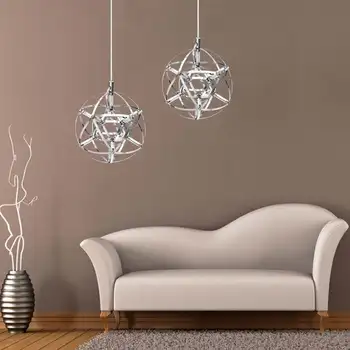 

Modern LED Suspension Light Spherical Pendant Lamp Nordic Ceiling Decorative Lights Chandelier 25cm warm white