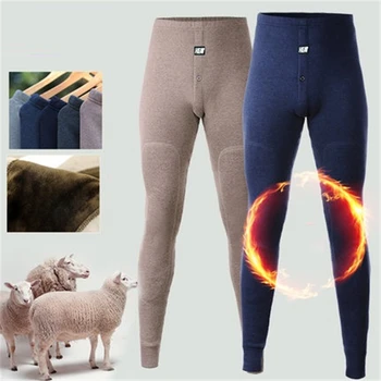 

2018 New thermal underwear pants thick wear in very cold Winter underpants for Russian Canada and European men Protect the knee