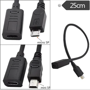 

Mini public / micro revolution Type-c parent data charging adapter cable Android mobile phone tablet power supply line
