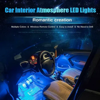 

Lamp Light bar Accessories Replacement 7 Color LED Remote Control For Car Interior Lighting