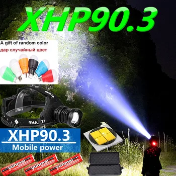

2021 New xhp90.3 80000LM powerful USB rechargeable led Headlamp head flashlight Torch 18650 head lamp led headlight xhp90 XHP70