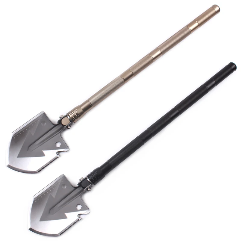  Multi-function Military Portable Camping Folding Shovel Survival Spade Trowel Dibble Pick Emergency
