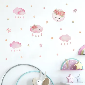 

Hot Large DIY Clouds Wall Decals Children's Room Home Decoration Art Vinyl Wall Sticker Removable For Kids Rooms Art Background