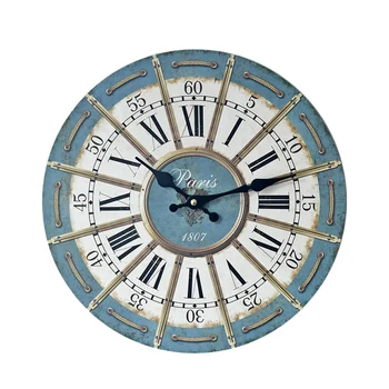 

Vintage Wooden Wall Clock Modern Design Antique Style for Home Living Room Office Kitchen Wall