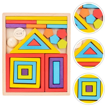 

1 Set Building Block Educational Toys Rainbow Geometric Toy Children Plaything