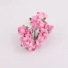 144 шт бумажные искусственные розы цветы ручной работы DIY карты ремесла украшения