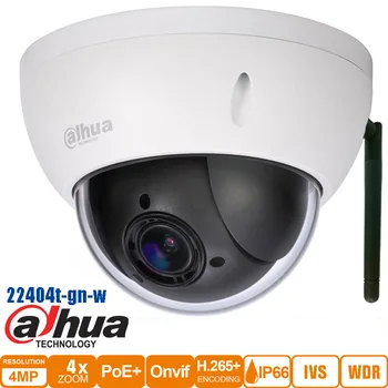

WiFI wireless dahua PTZ IP Camera DH-SD22404T-GN-W 4MP HD Network Mini PTZ Dome 4x optical zoom IP Camera sd22404t-gn-w