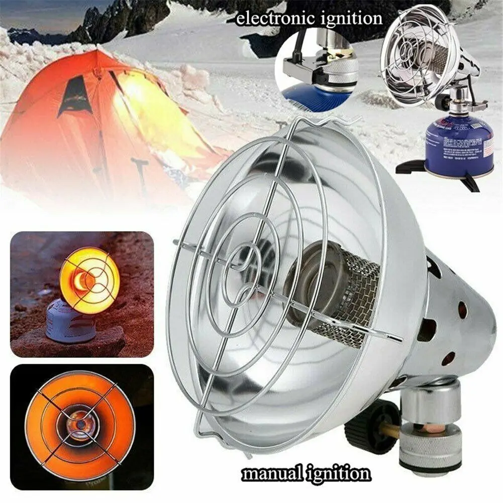 

Portable Camping Propane Butane Gas Heater Tent Heating Stove with Stand Outdoor Heater Electronic Ignition Style
