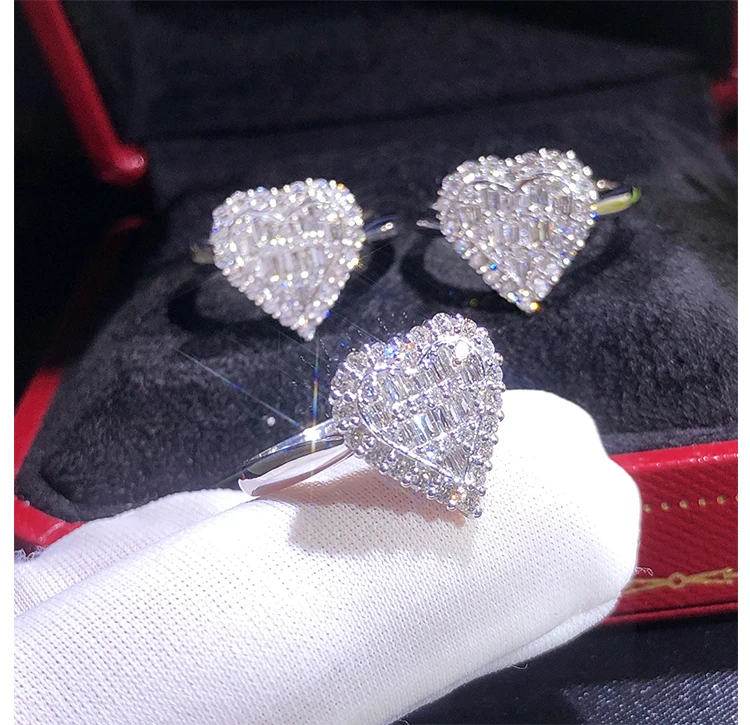 Модное геометрическое Открытое кольцо из циркона 925 пробы с фианитом AAA