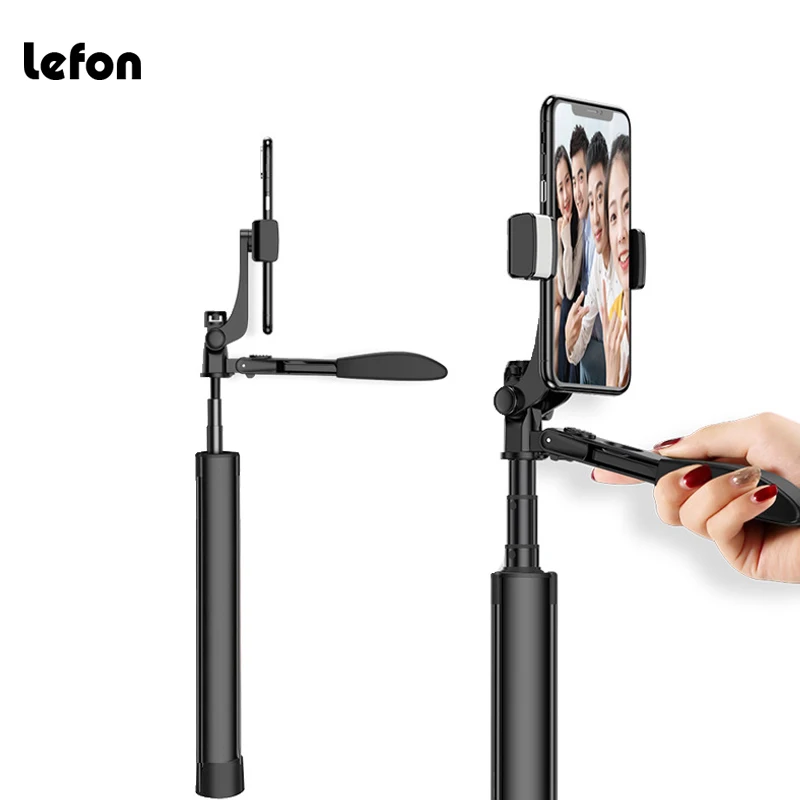 

Lefon Bluetooth Selfie Stick Retractable Tripod Handheld Anti-shake Stabilizer Video Shooting For iPhone Samsung Smartphones