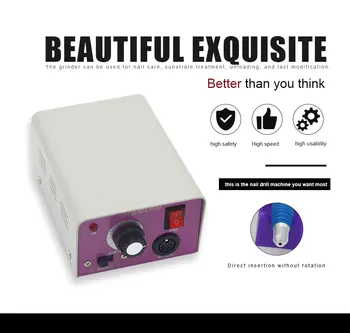 

Professional Electric Nail Drill Machine Polishing Manicure Machine With 6 Nail Drill Bits Purple Nail Art Tool Nail Equipment