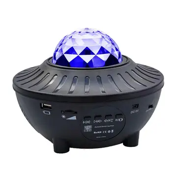 

5V Star Projector Night Light Ocean Wave Starry Projector with Bluetooth Music Speaker for Party Birthday Wedding #35