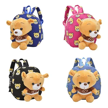

2020 Kindergarten Children School Bags Toddler Backpack Girls Soft Plush Kids Bags 3D Cartoon Animals Schoolbag Mochila Escolar