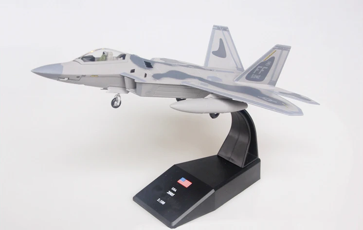 1/100 ВВС США F-22 модель истребителя модель самолета из сплава Коллекционная модель продукции