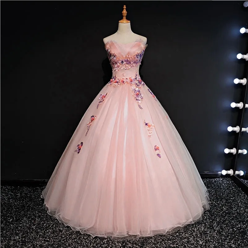 

Gryffon Quinceanera Dress Strapless Party Prom Dress Luxury Lace Host Ball Gown Sweet Floral Print Solo Formal Quinceanera Dress