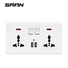 Универсальный домашний настенный USB разъем питания интерфейс с выключателем светильник огнестойкий PC материал отель украшение необходимо