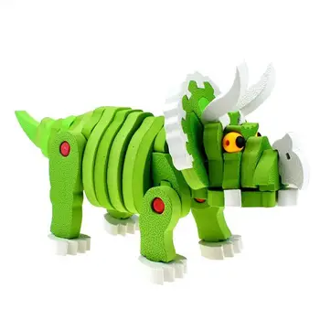 

3D Dinosaur Assembled Toy Diy Puzzles Animal Model Kids Early Educational Toy Jigsaw Puzzles Cartoon Decorative Toy For Children