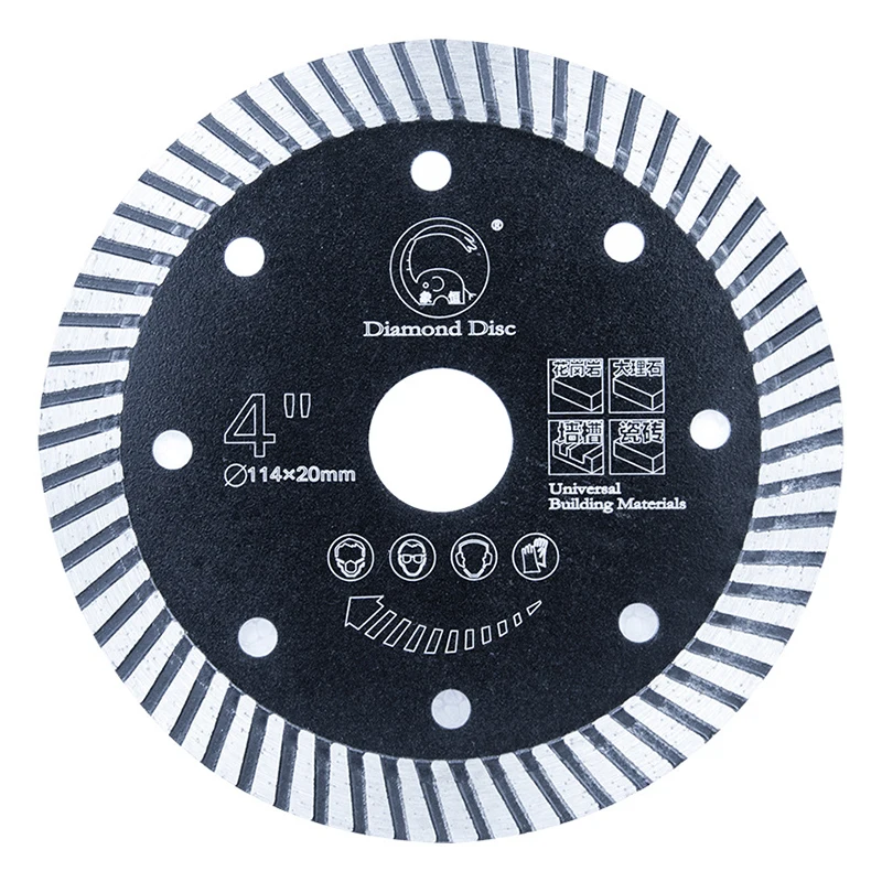 

4.5"Cutting blade Hot pressed sintered Mesh Turbo Diamond Saw blades porcelain tile Cutting Disc marble circular saw blade 115mm