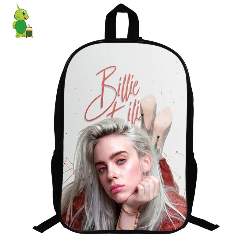 Billie Eilish рюкзак хип-хоп школьные сумки для подростков мальчиков и девочек 14,5 дюймов женский рюкзак для ноутбука дорожная сумка через плечо - Color: 19