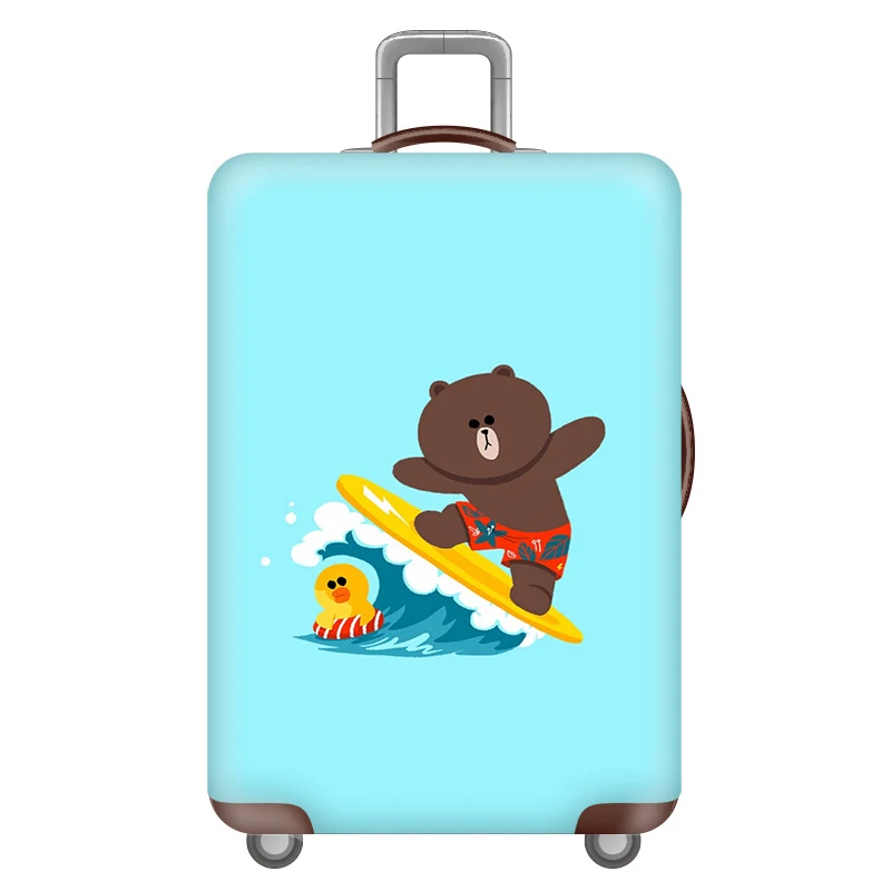 B Luggage cover Эластичный Чехол для багажа, защитный чехол на колесиках, чехол для костюма, пылезащитный чехол For18-32 дюймов, Защитные чехлы для багажа, аксессуары для путешествий - Цвет: B Luggage cover