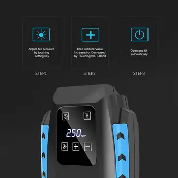 

2019 Digital Tire Inflator DC 12 Volt Car Portable Air Compressor Touch-screen Pump Auto Air Pump for Car Motorcycle LED Light