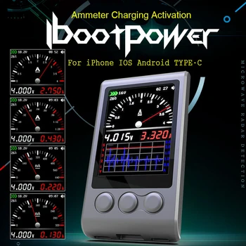 

Ibootpower 4A-320mA power cable For iPhone Android TYPE-C Digital ammeter Charging Activation Power Kit iBoot Box