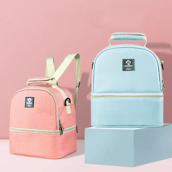 

Waterproof Mummy Bag Multifunction Backpack Baby Milk Keep Warm Bags Double Layer Diaper Bags Outdoor Portable BYA019