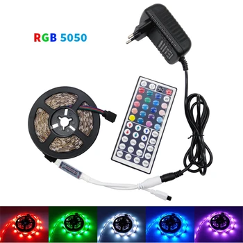 

RGB LED Strip Light 5050 2835 Waterproof Led Neon RGB 5M 10M 15M DC12V 30Leds/M Flexible Lighting Ribbon Tape Controller Adapter