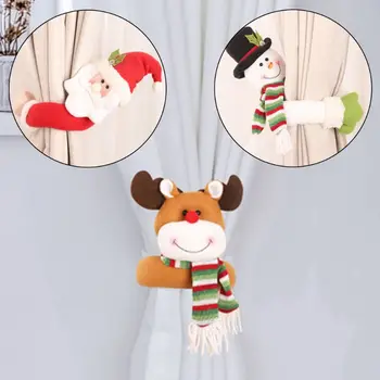 

Christmas Santa Claus Snowman Curtain Buckle Ornament Tieback Fastener Holder