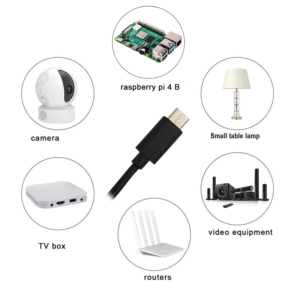 Raspberry Pi 4 Официальный USB C адаптер питания 5 1 В 3A источник США и рекомендуемый для pi