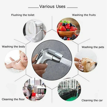 

Bidet Sprayer Toilet Bathroom Flush Handheld Shower Head Nozzle Hose Water Trap Set High Quality Bathroom Accessories