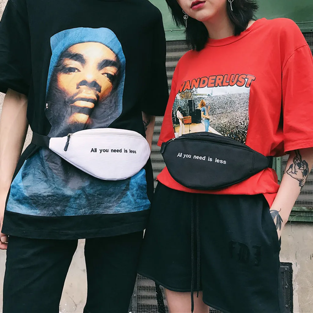 

Aelicy Unisex Sports Canvas Waist Bag Fanny Casual Chest Packs For Women Men Portable Shoulder Crossbody Bags Bolsas Feminina