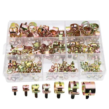 

HTHL-Elastic Clamp,Spring Band Type Elastic Fuel Silicone Vacuum Hose Pipe Tube Clamps(150PCS)