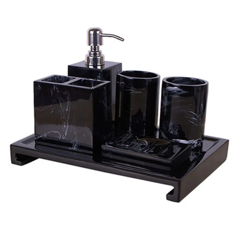Set di accessori da bagno in pietra naturale, set da