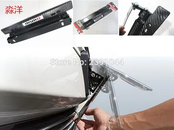 

Universal Car Styling car universal carbon fiber adjustable rotating number plate auto License plate frame license plate holder