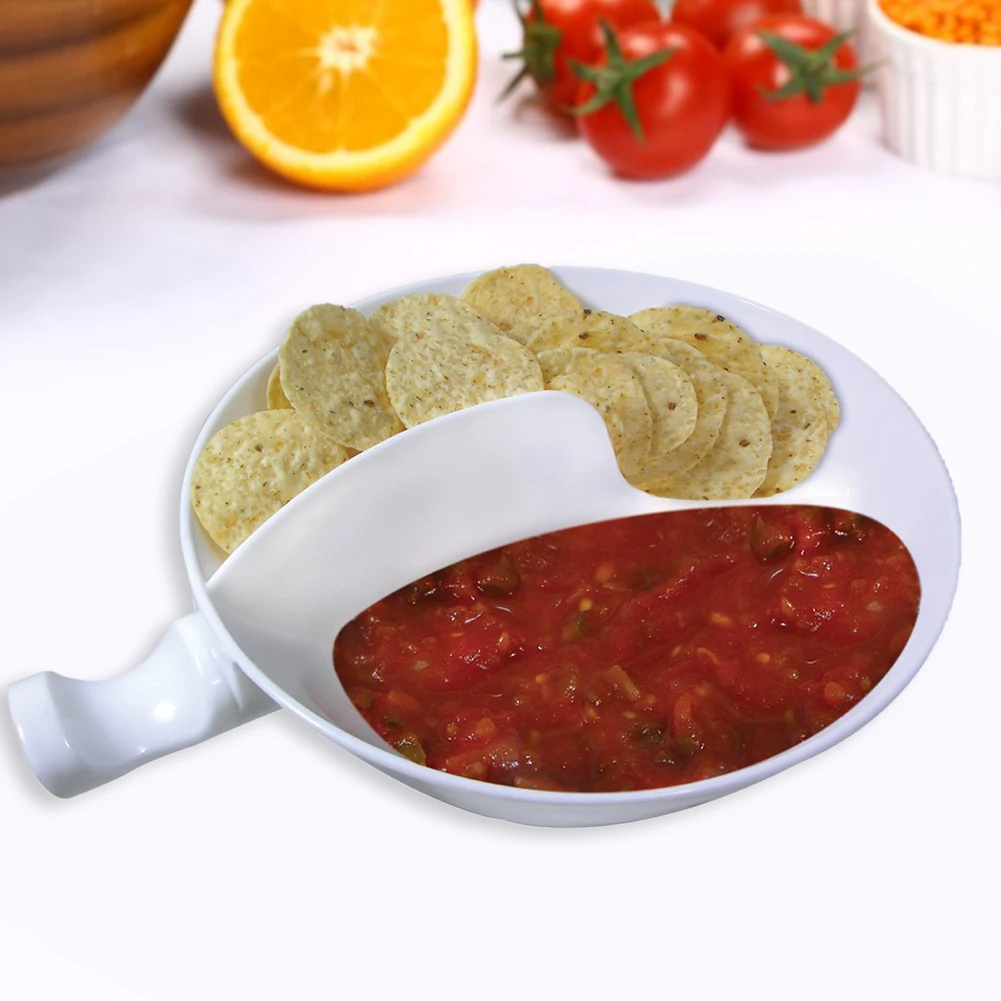 Многофункциональная пластиковая чаша для злаков, тарелка для закусок, блюдо, контейнеры, отдельные контейнеры для закусок и молока с ручкой, 35p
