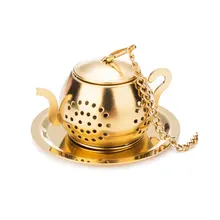 Изысканный чайный горшок из нержавеющей стали, форма для заваривания чая, цветочный ситечко для чая, травяной фильтр, кухонная чайная посуда, аксессуары, чайный шар