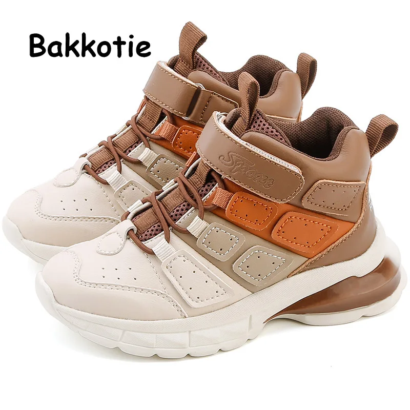 Bakkotie/Новинка 2019 года детская спортивная обувь сезон осень модная черная мягкая