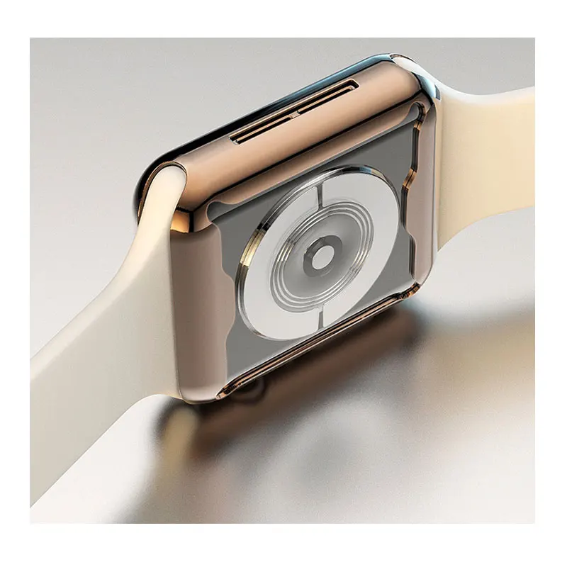 Мягкий 360 Тонкий чехол для часов Apple Watch, чехол 4, 3, 2, 1, 42 мм, 38 мм, мягкий прозрачный ТПУ защитный экран для iWatch 4, 3, 44 мм, 40 мм