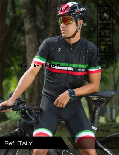 FRENESI мужской Pro Team триатлон костюм короткий рукав Велоспорт Джерси Skinsuit комбинезон Майо Велоспорт Ropa ciclismo набор гель - Цвет: as picture