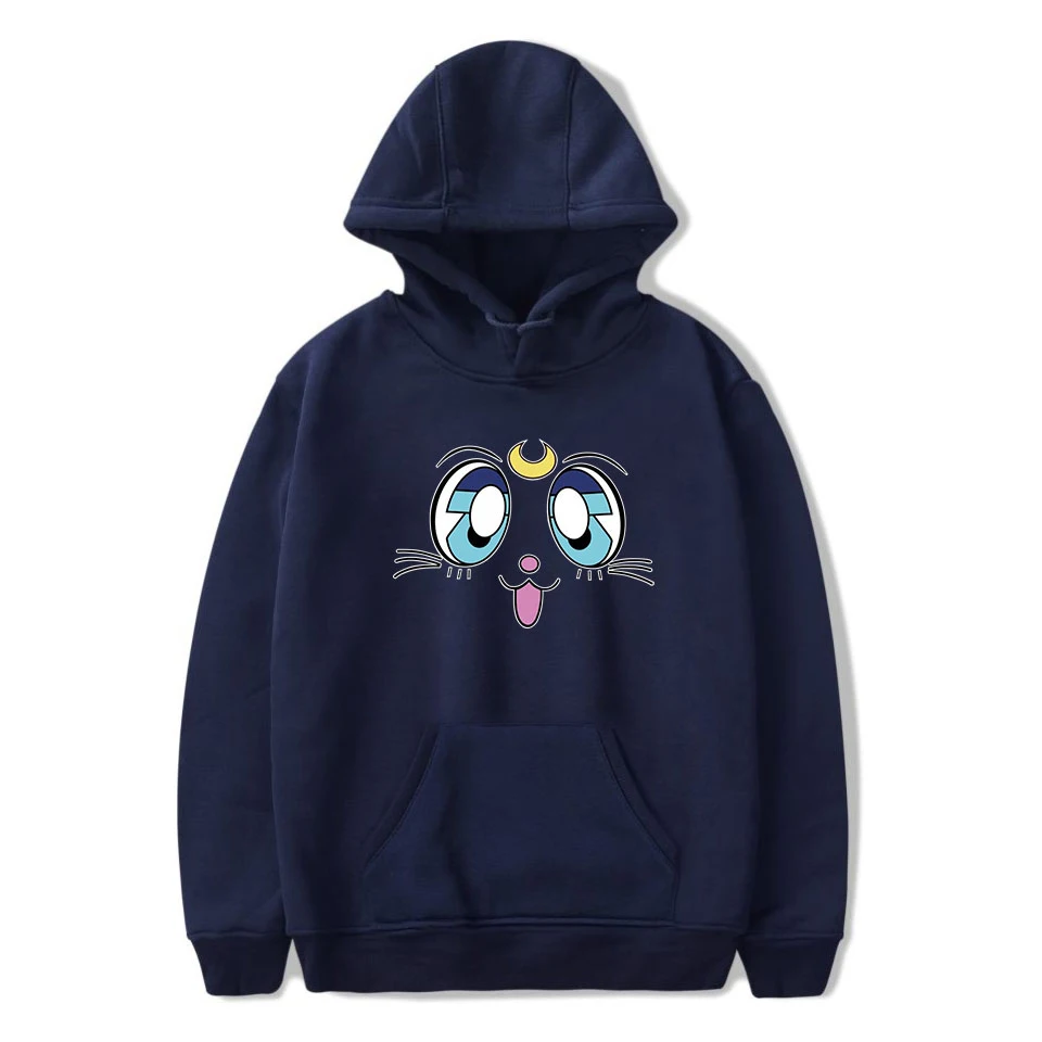 Harajuku зимнее пальто для женщин Сейлор толстовка с Луной Kawaii корейский стиль Осенняя модная толстовка с капюшоном Женская мультяшная