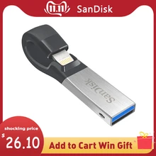 SanDisk USB флэш-накопитель iXPand U диск OTG Lightning Разъем USB3.0 Флешка 16 ГБ 32 ГБ 64 ГБ 128 ГБ MFi для iPhone и iPad SDIX30N