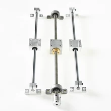 13 pçs guia linear trilho conjunto de apoio duplo trilho 150/250/350mm totalmente slide suporte t8 haste de parafuso ligação scs8uu rolamento linear bloco
