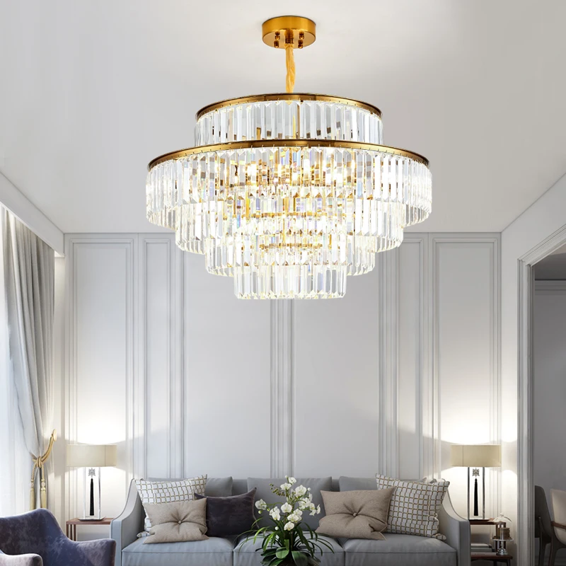 Modern Crystal High-end Light Luxury Round Villa Chandelier 2 Modern Crystal High-end Light Luxury Round Villa Chandelier 2